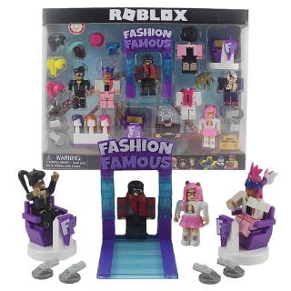 roblox kids mini figures toy set pvc game robot riot
