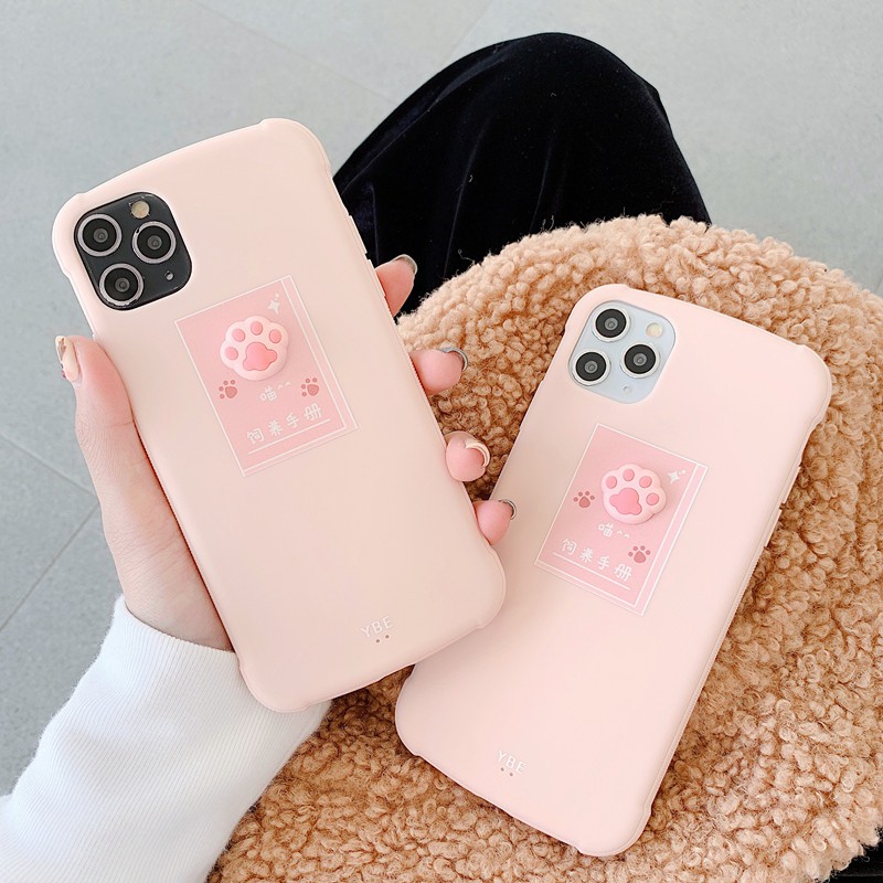 Iphone Cover Cute Girls Pink Cat Paw Soft Phone Case For Iphone 11 11pro X Xs Max 8plus 8 7plus 7 Mobilephone Covers Shopee Malaysia