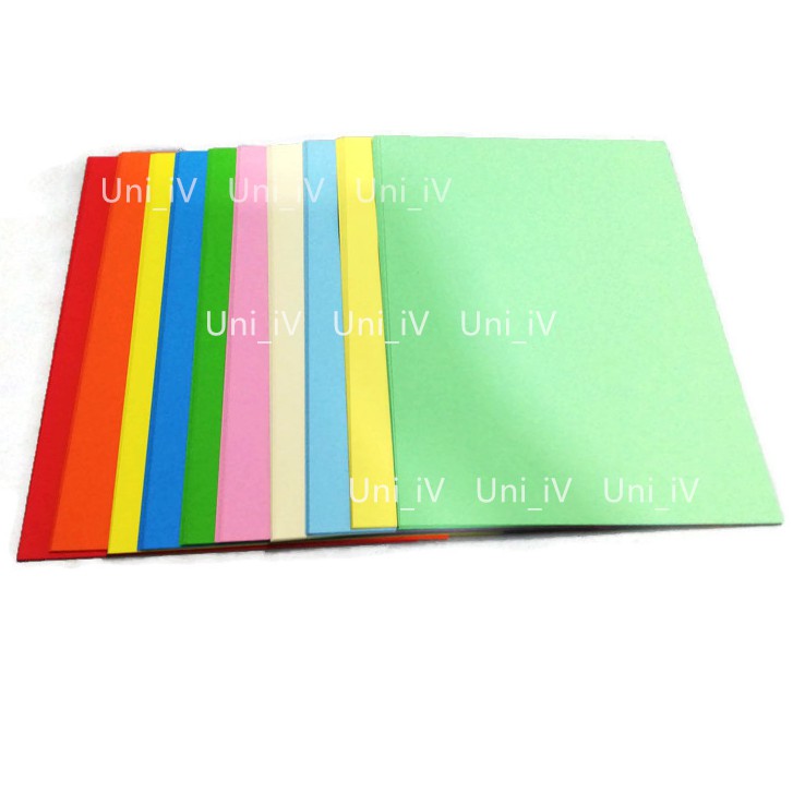 10 Colour Paper 120gsm A4 (80sheets) Kertas Warna Copier Assignment Art