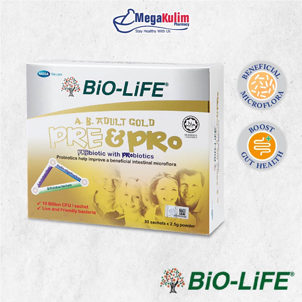 Biolife A.B. Adult Gold Pre & Pro 2 X 30's X 2.5g | Shopee Malaysia