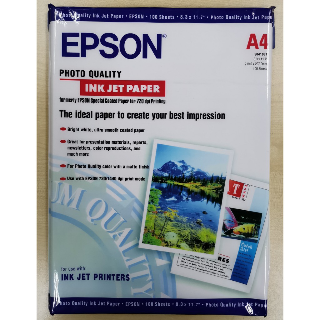 Epson A4 Quality Glossy Photo Paper (135gsm) Shopee Malaysia