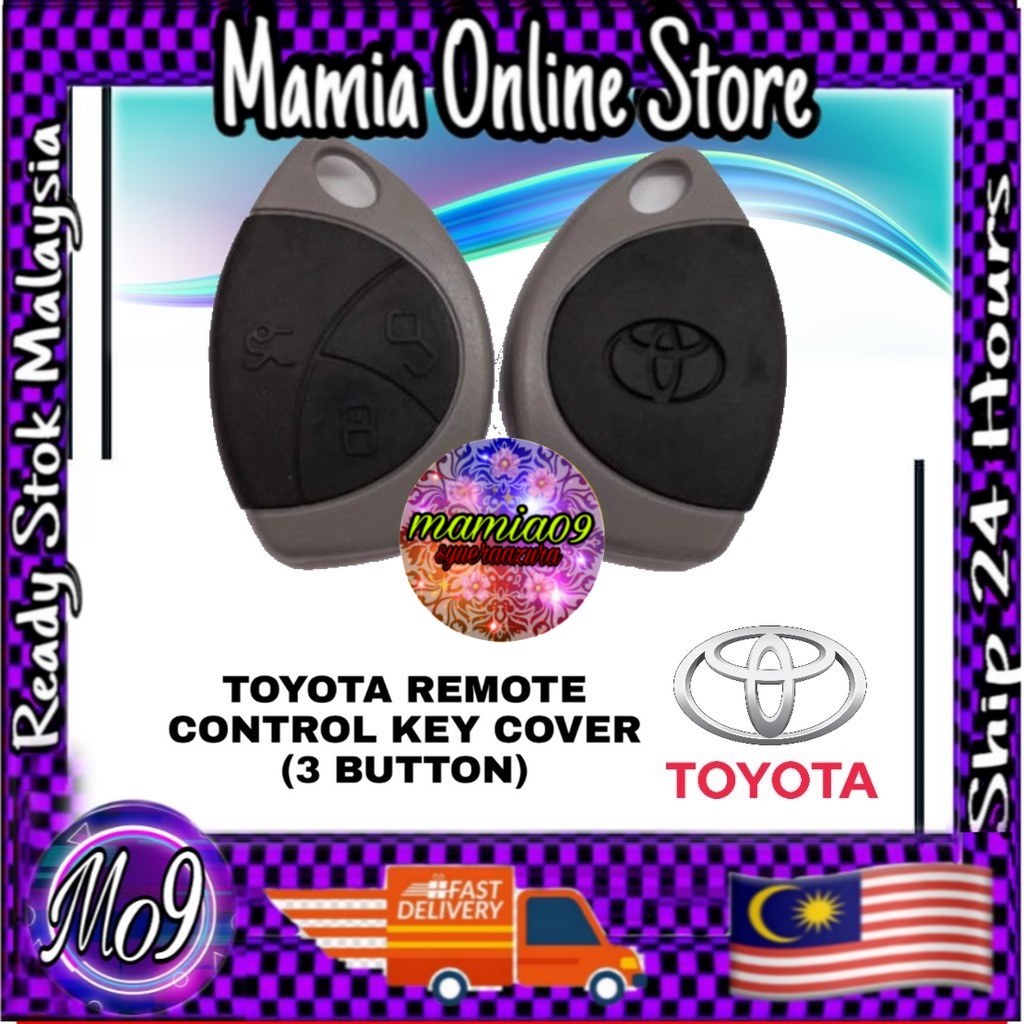 TOYOTA CAR REMOTE CONTROL COVER CASE 3 BUTTON COBRA ALARM Shopee Malaysia