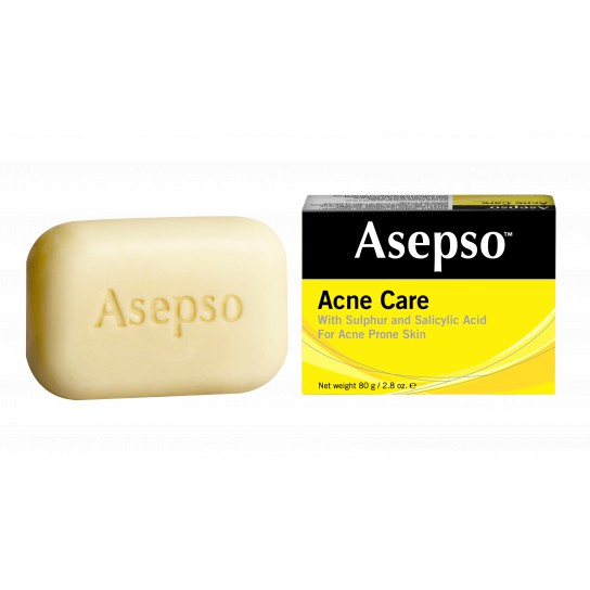 ASEPSO ACNE CARE SOAP BAR WITH SULPHUR/ SULFUR AND SALICYCLIC ACID FOR