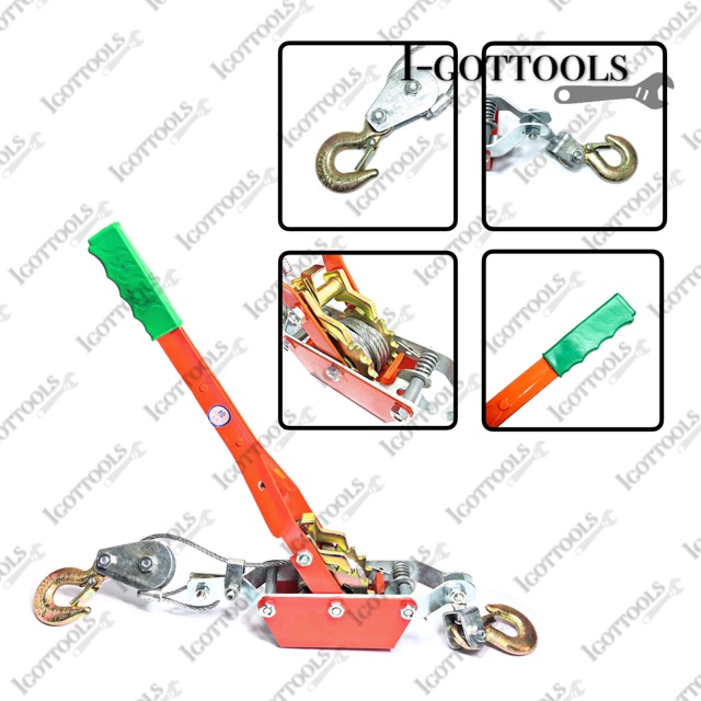 2T Wire Rope Ratchet Hand Power Puller Tighten Tool Mini Tightener