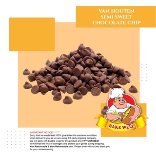 Van Houten Semi Sweet Chocolate Chip 1kg 500gm 250gm 100gm Shopee Malaysia