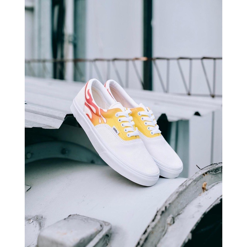 vans era flame white
