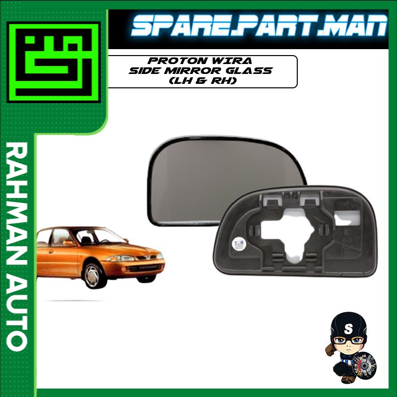 PROTON WIRA Side Mirror Glass (LH & RH) Shopee Malaysia
