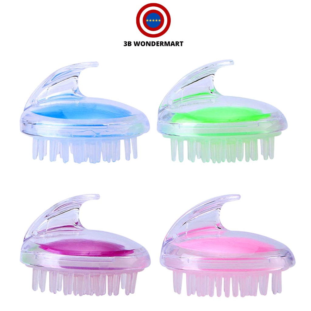 Silicone Scalp Shampoo Massage Brush Washing Massager Shower Head Hair