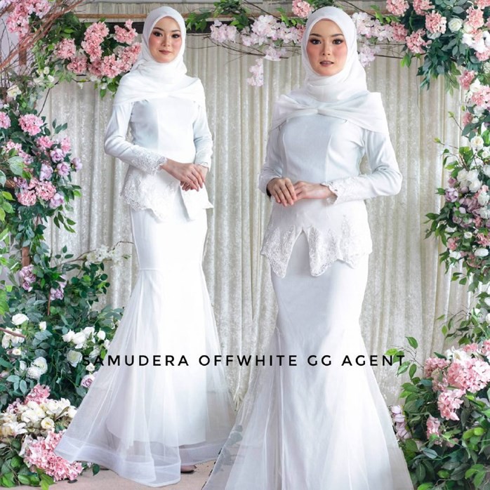 Buy S M L Samudera Kurung Lace Putih Nikah Tunang Annual Dinner Baju Pengantin Pengapit Kurung Raya 2021 Murah Elviena Seetracker Malaysia