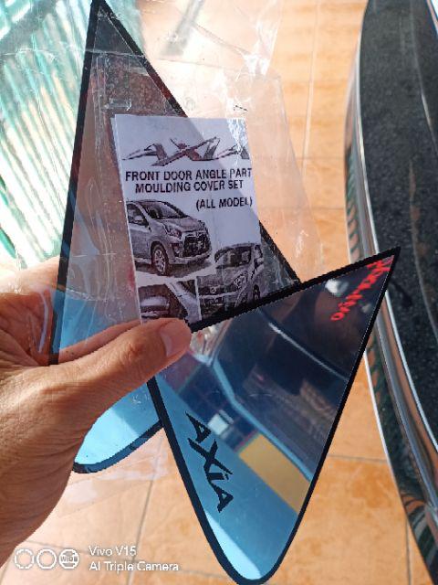 PERODUA AXIA sporty chrome front angle part pillars set 