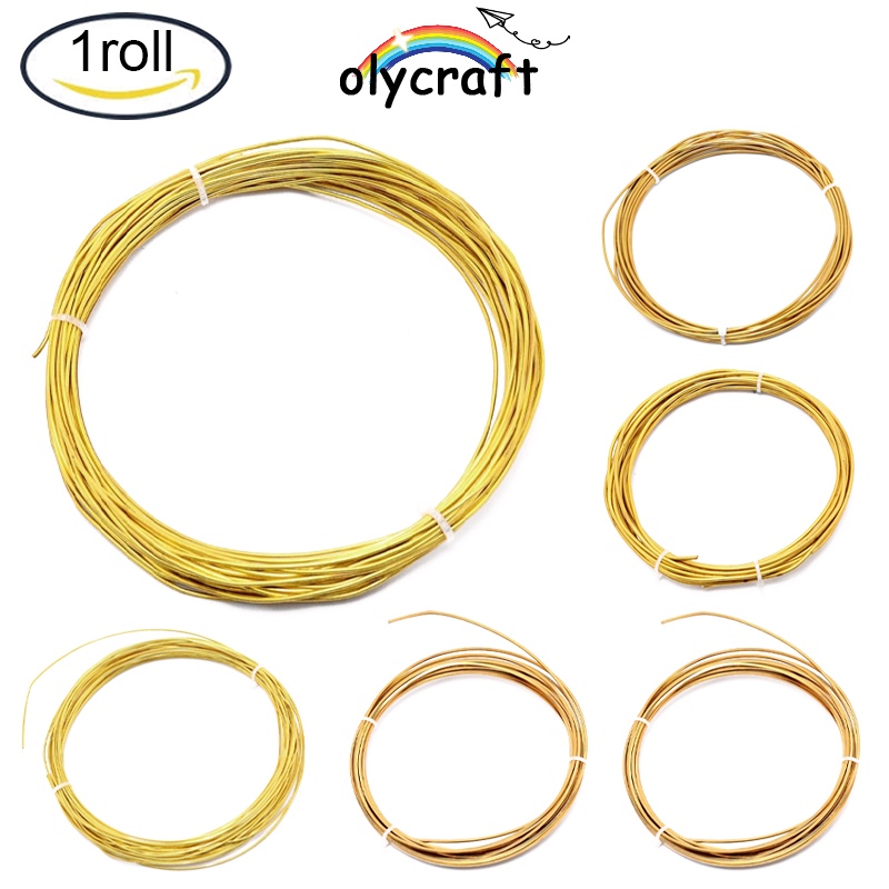 1 Roll 5/10m 1216 Gauge Square Half Hard Yellow Brass Wire for Ring