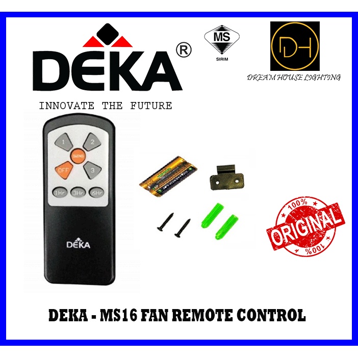 DEKA MS16 3 SPEED FAN REMOTE CONTROL Shopee Malaysia