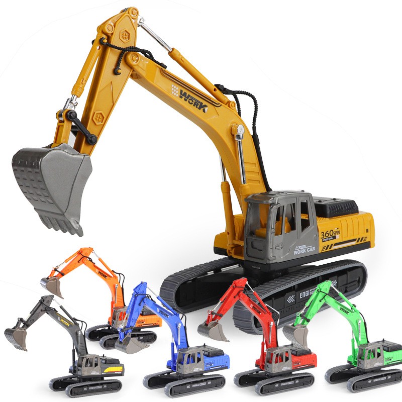 N04 - Engineering Excavator Jengkaut Construction ABS Material Model Kereta Mainan Budak Toy