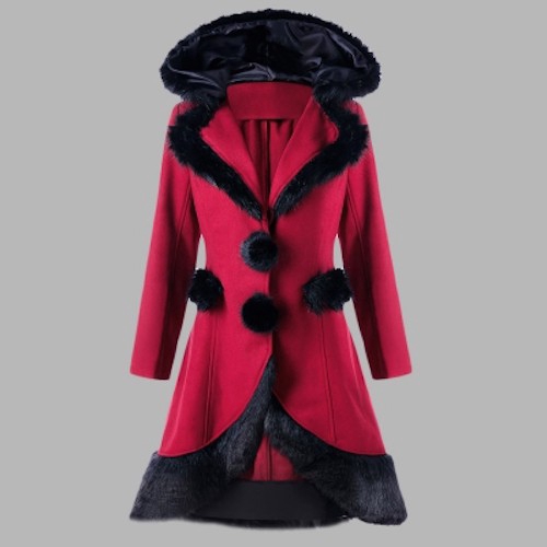 hooded longline coat