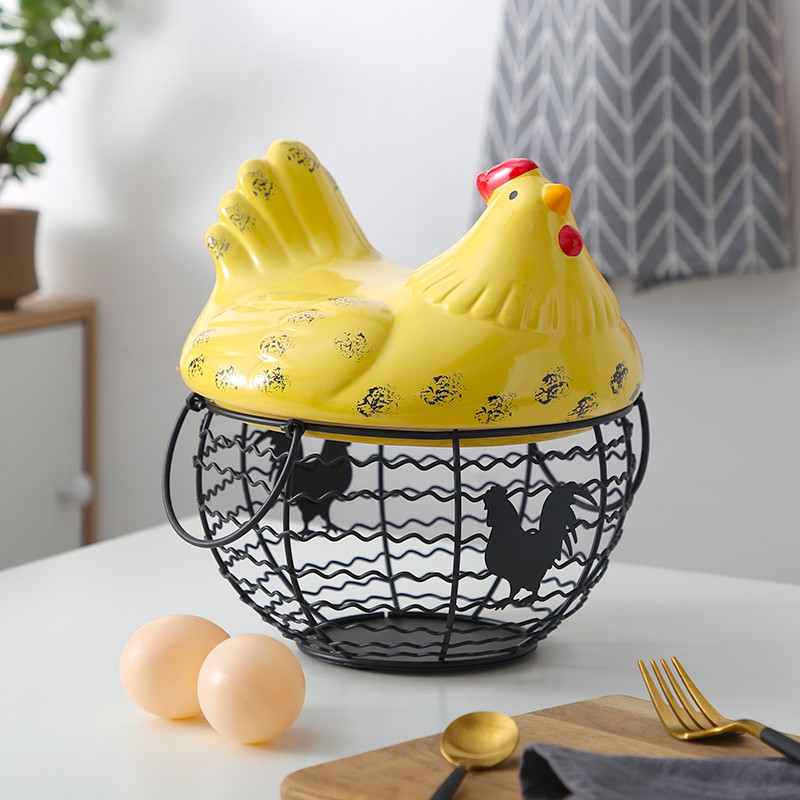 Ceramic Hen Egg Storage Basket Pink/Yellow Shopee Malaysia