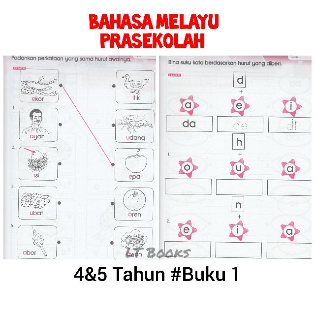 Fargoes Buku Latihan Prasekolah Bahasa Melayu English Matematik Sains Awal Shopee Malaysia