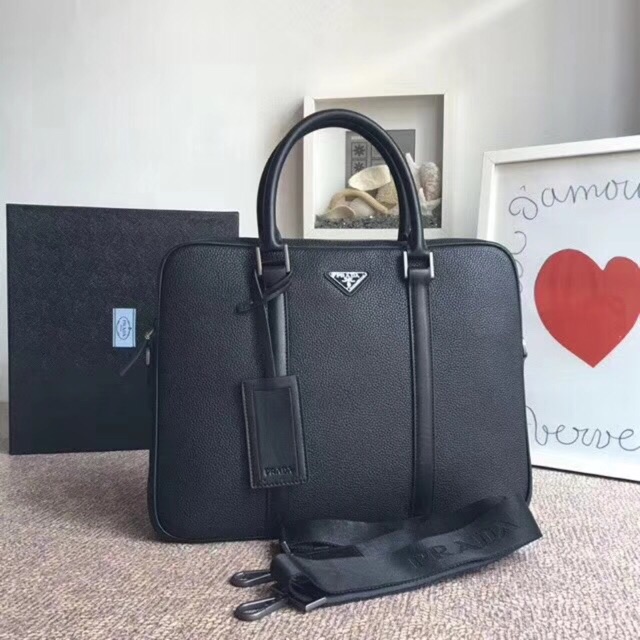 prada leather briefcase