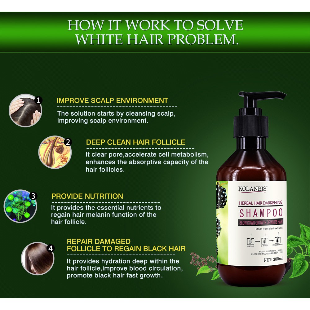 Hair Darkening Shampoo Professional Herbal Hair Nutrition