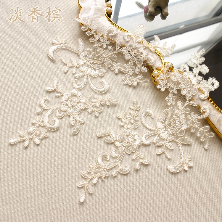 cream lace material