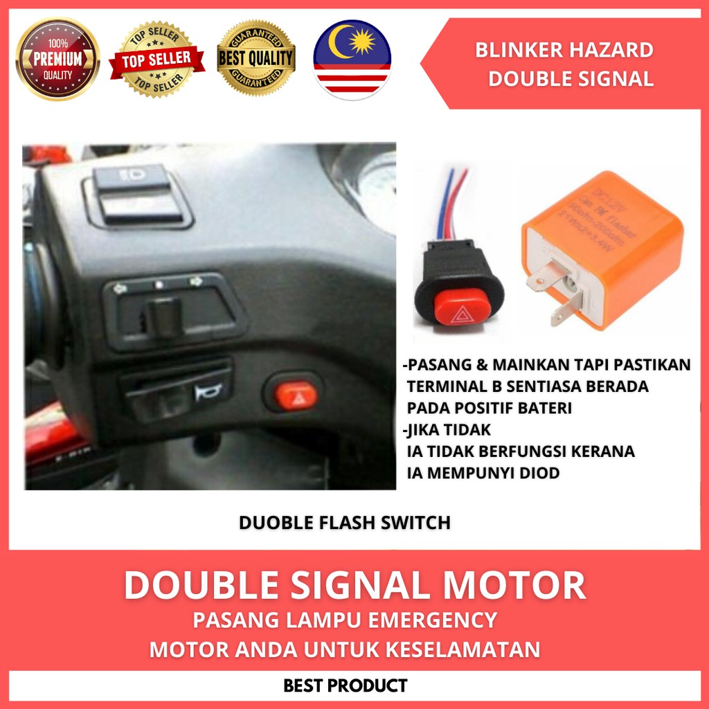 Ready Stock Signal Flasher Motorcycle Adjustable LED Blinker Relay ...