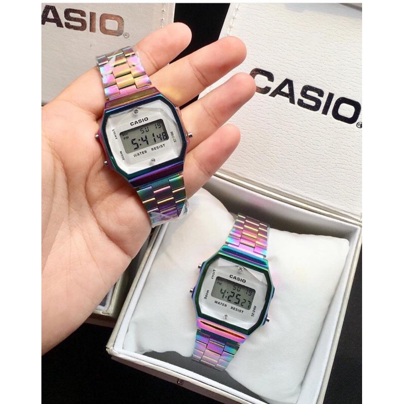 casio touch watch rainbow