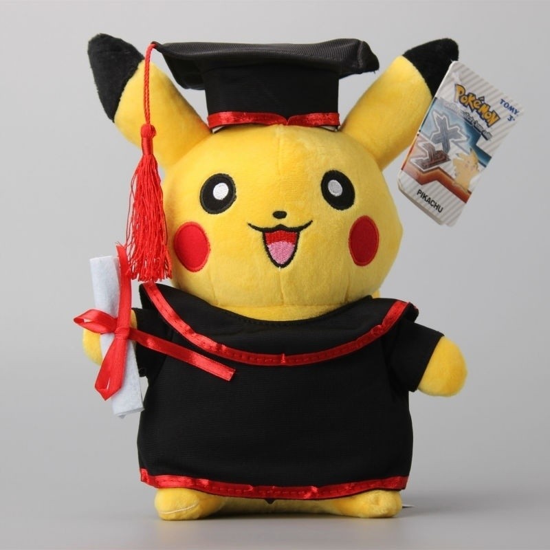 pikachu graduation plush