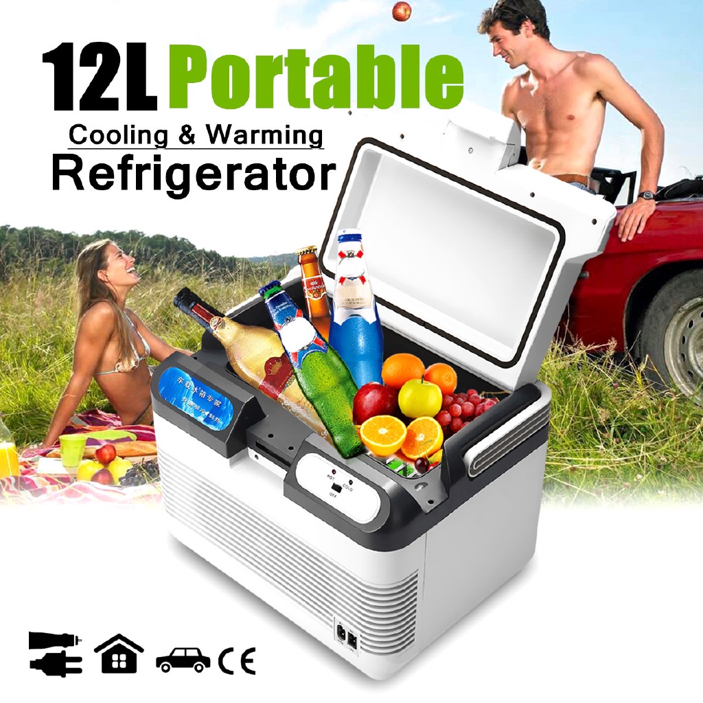 12L Portable Mini Refrigerator 12V/240V Car Camping Home Fridge Cooler