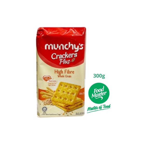 Munchys Cracker Plus High Fibre Whole Grain 300g Free Premium