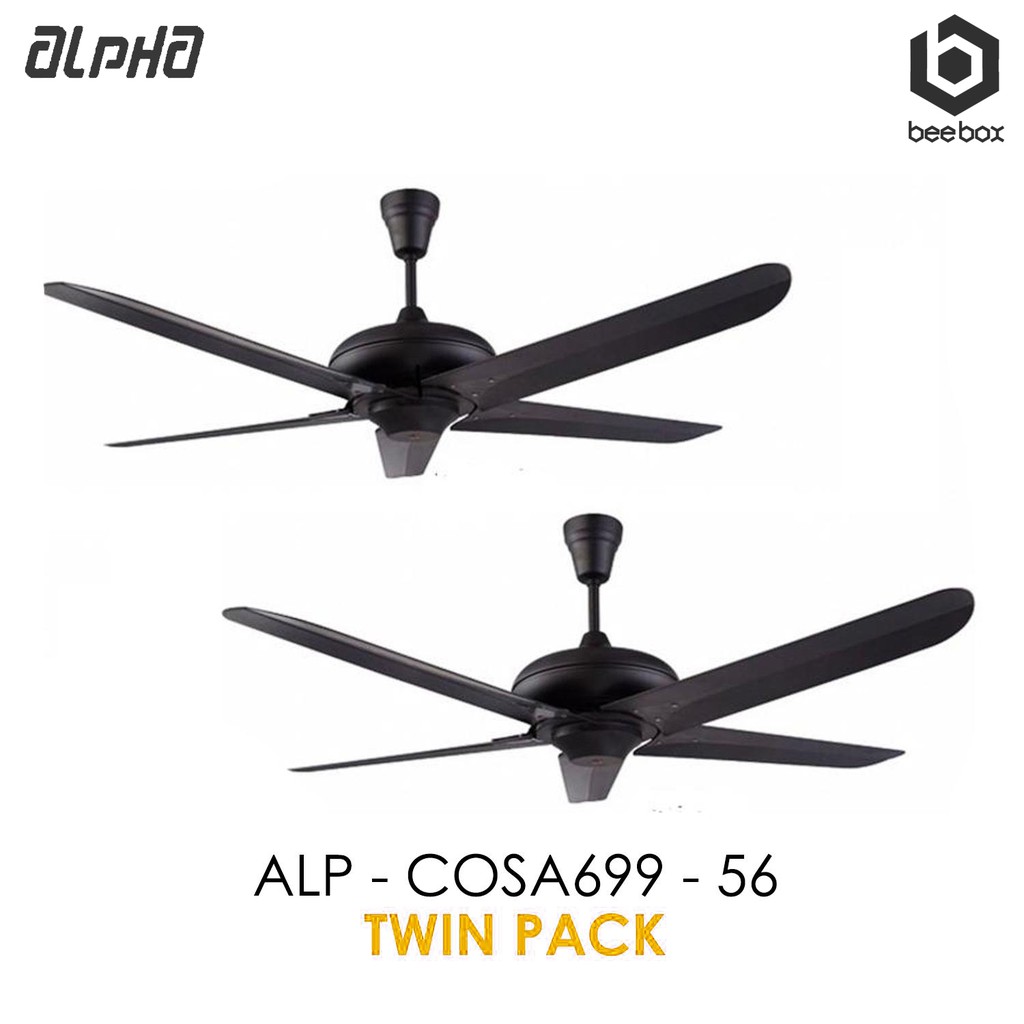 Twin Pack Alpha Remote Control 56 Ceiling Fan Cosa699 56