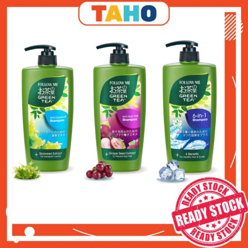 Follow Me Shampoo / Green Tea / 6-in-1 / Anti-Dandruff / Anti-Hair Fall ...