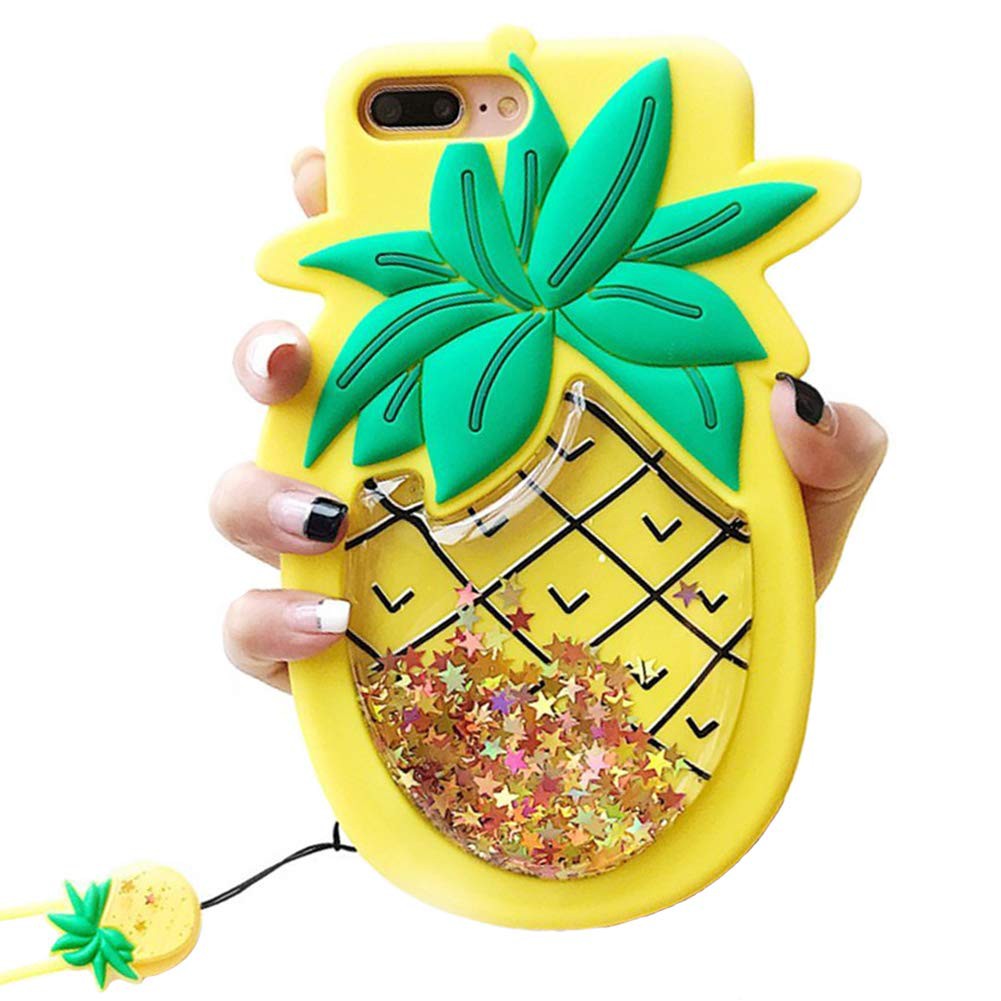 Iphone 7 Case Cute 3d Pineapple Creative Soft Feeling Silicone