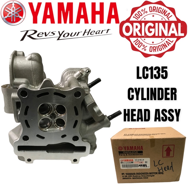 YAMAHA LC135 100 ORIGINAL CYLINDER HEAD ASSY 135LC BLOCK HEAD FZ OLD