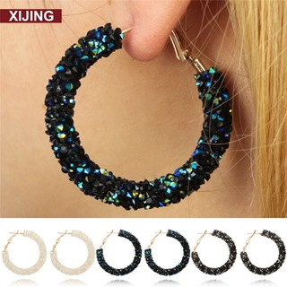 Fashion Women Elegant Hook Earrings Crystal Ear Stud Dangle Hoops Jewelry Gift