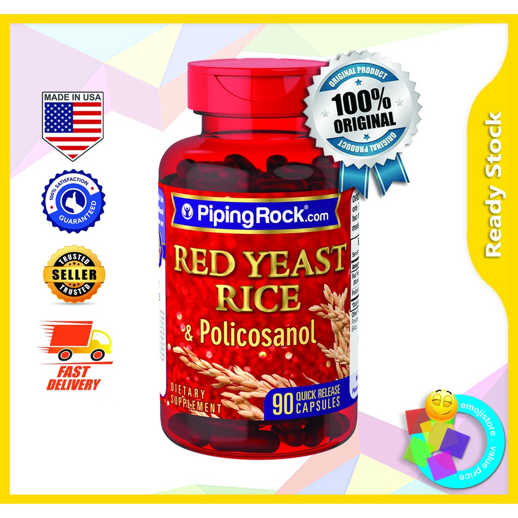 Piping Rock Red Yeast Rice 600mg & Policosanol 10mg, Healthy