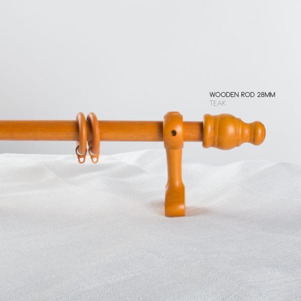 Felton Wooden Curtain Rod 28mm 9 Ft Teak Shopee Malaysia