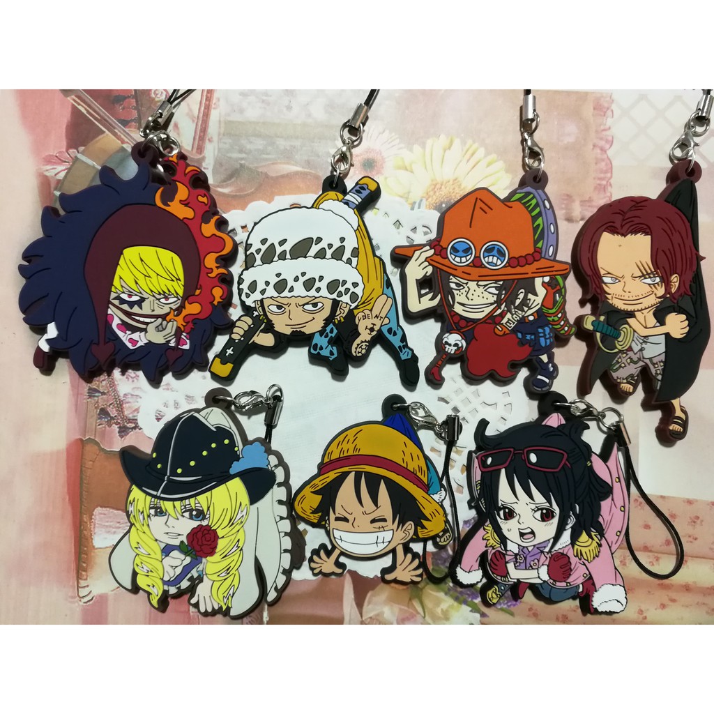 Ready Stock Anime Keychain Mugiwara Luffy One Piece Rubber Strap Pendant Shopee Malaysia