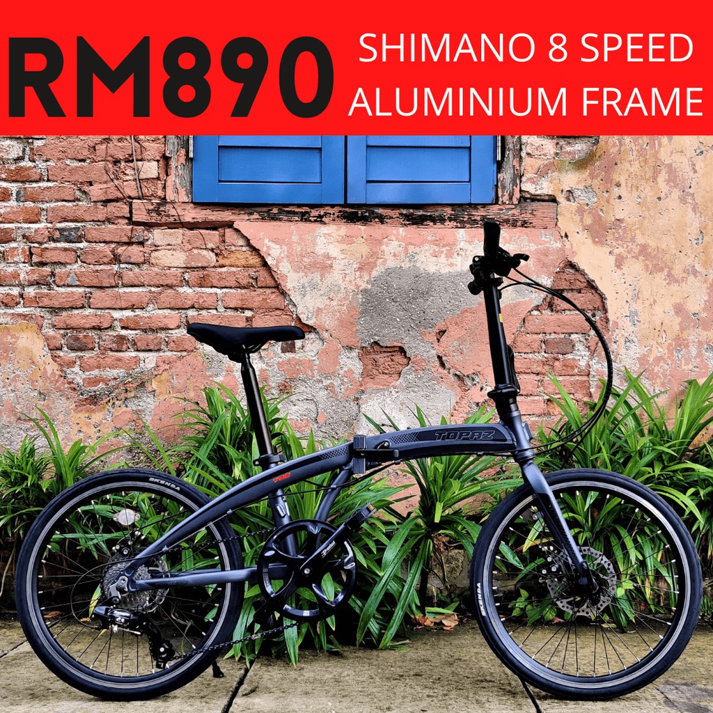 SHIMANO TRS Topaz Folding Bike 20 inch Basikal Bicycle lipat Shopee