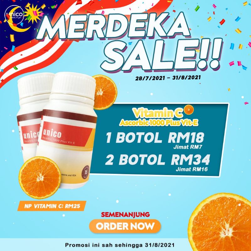 Buy Sale Merdeka Get Gift Sale Jimat Unico Vitamin C E Seetracker Malaysia