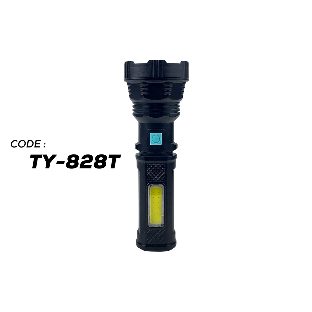 Solar Rechargeable Torchlight Flashlight Waterproof LED COB 4 Mode Outdoor Ultra Bright ( TY-828T / TY-829T / TY830T )