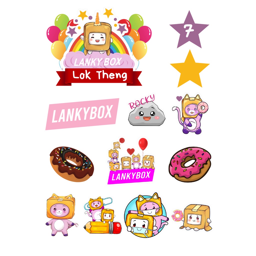 LankyBox Custom Topper Birthday Cake Shopee Malaysia