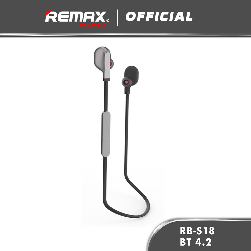 Remax RB-S18 Sports Bluetooth v4.2 Earphone With HD Microphone Convenience Carry