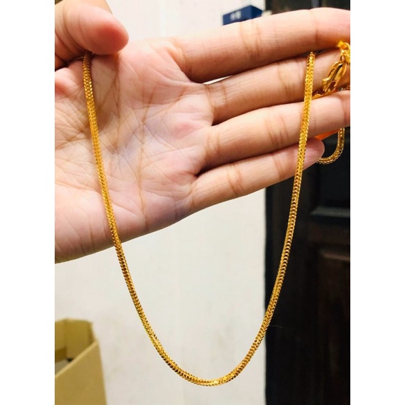 Rantai Leher Pandora Klip Lobster Padu Emas 916 Tulen Shopee Malaysia