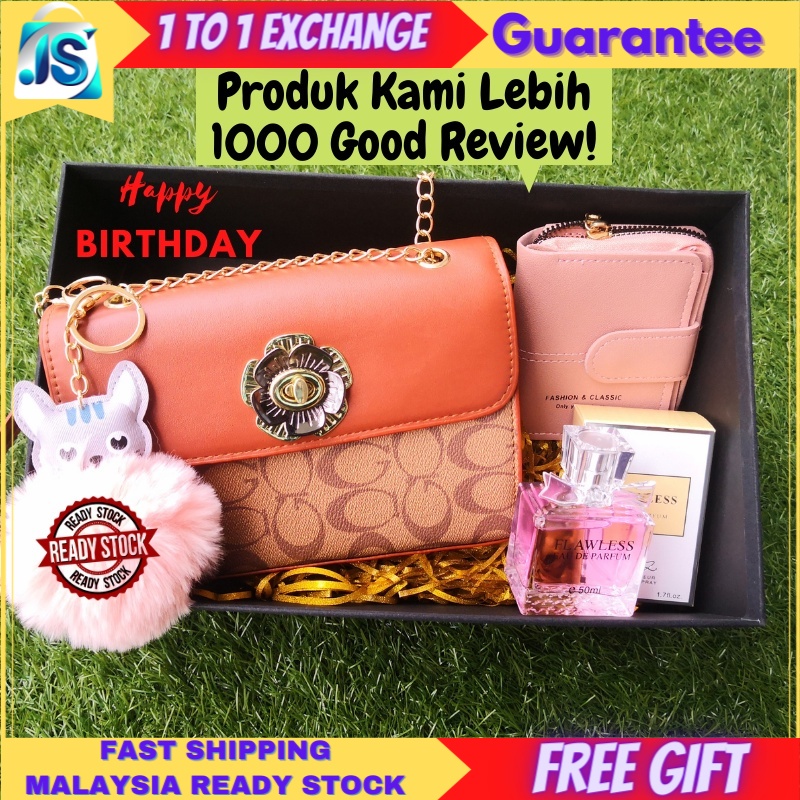 Surprise Perfume & Bag Women Gift Box Set For Girl Mother Day Gift Hadiah Birthday Wanita Gift003a