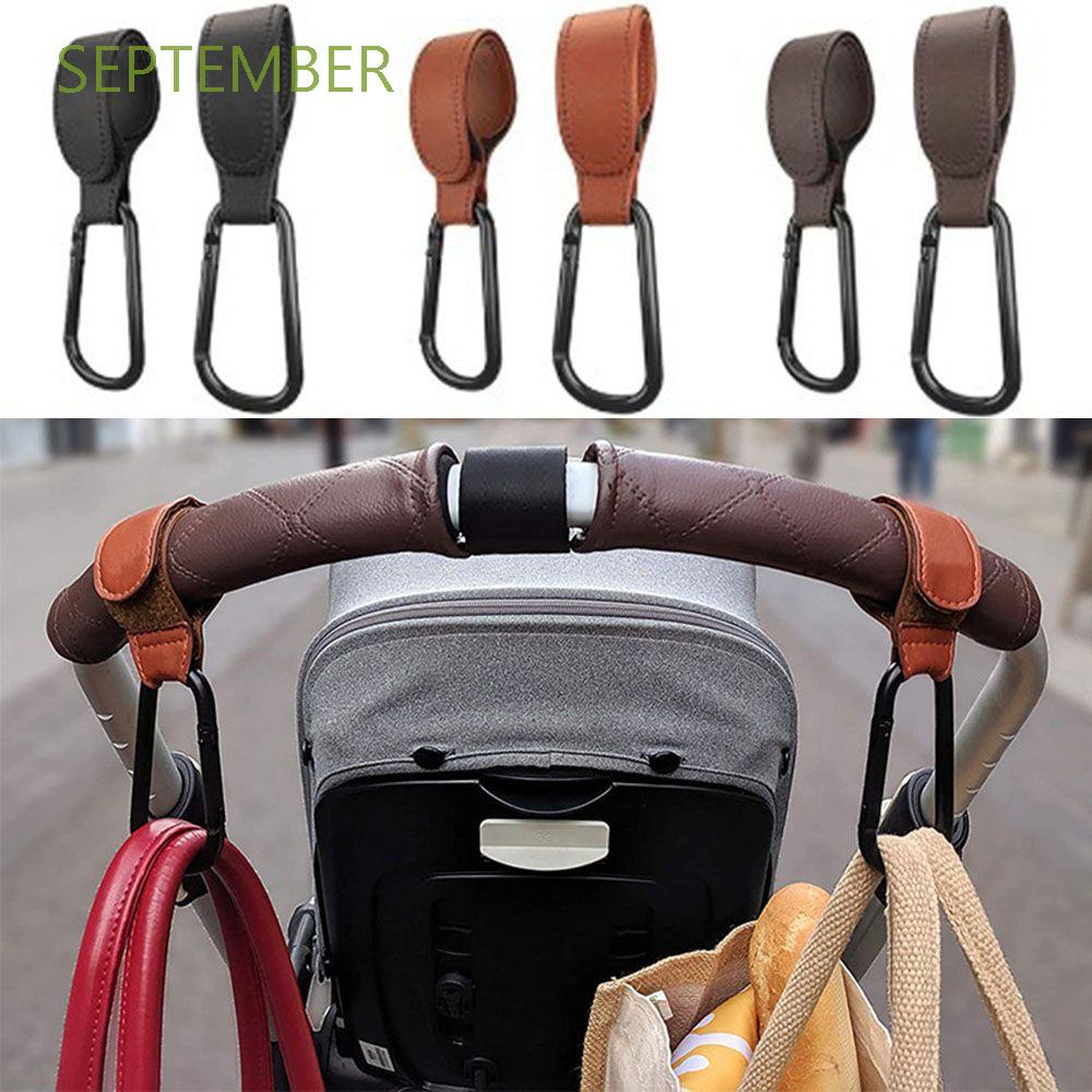 Dressing and Diaper Bags Leather Heavy Duty Stroller Organizer Hook Buggy Pram Clip with Strong Magic Adhesive for Hanging Shopping SAVITA 2pcs Baby Bag with Stroller Hooks Black 