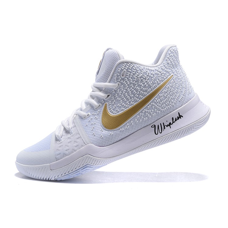 kyrie 3 white and gold