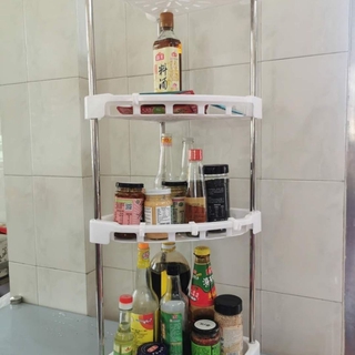 Triangular Corner Kitchen Table Top Seasoning Shelf ...