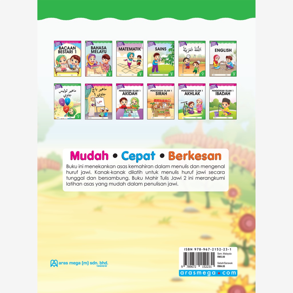 Buku Prasekolah Mahir Tulis Jawi Buku 2 Shopee Malaysia