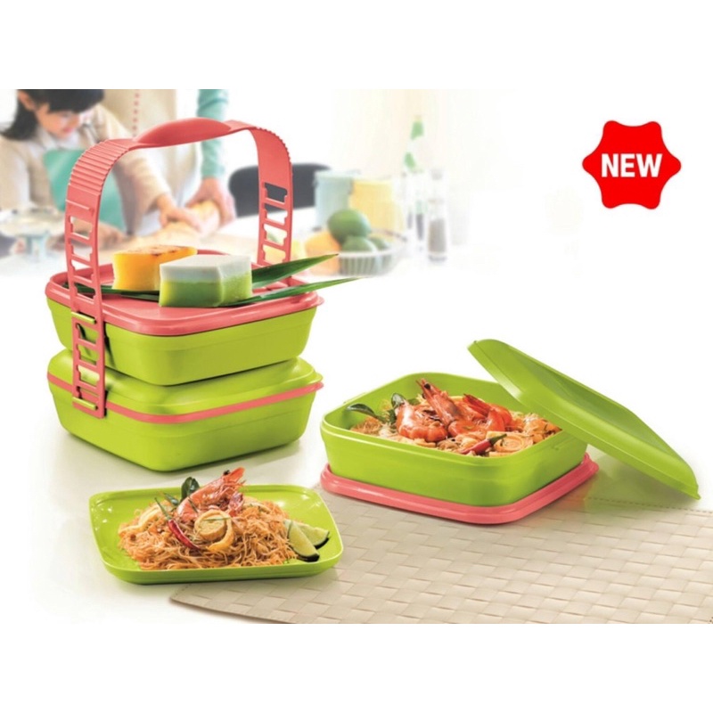 Tupperware Picnic Trio with Cariolier 1.6L /PICNIC SET/TRAVEL BUDDY SET