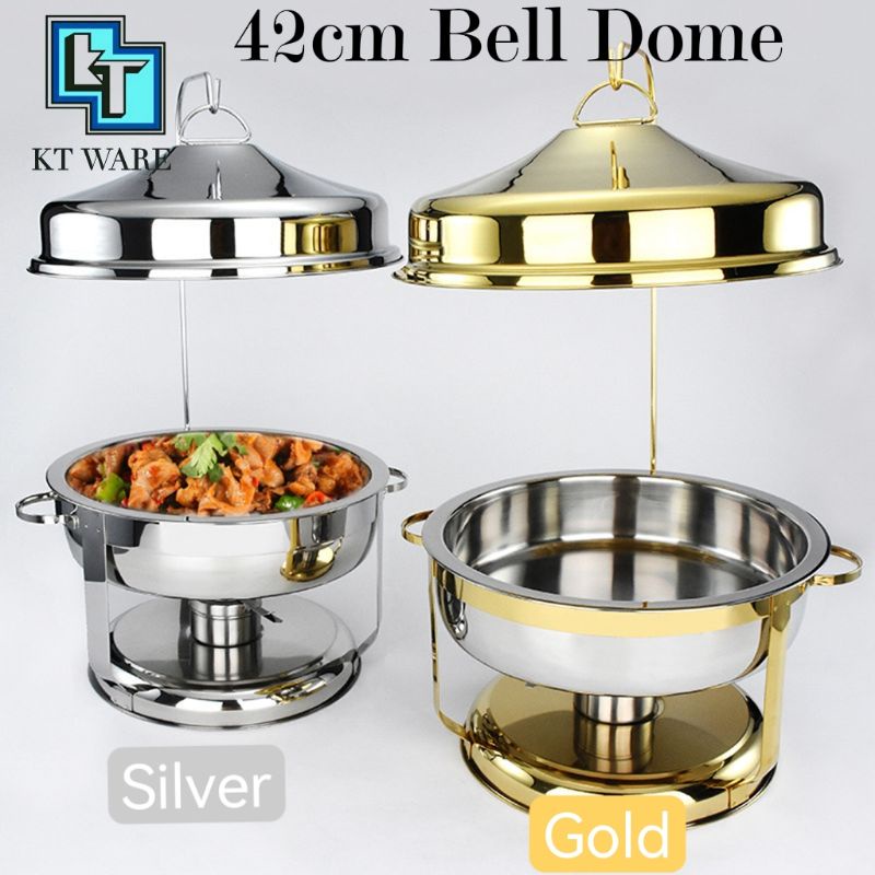 1. KT WARE 42cm Zelex bell dome Buffet serving golden bell chafer/Bell
