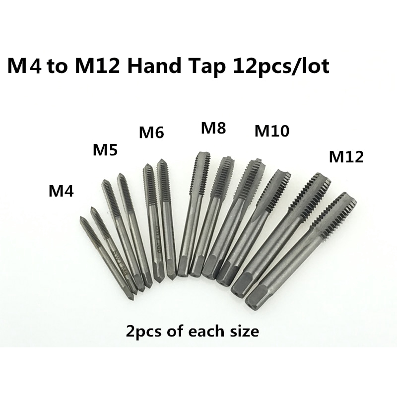 lot M4 to M12 Hand Tap & Die Machine Spiral Point Straight Fluted Screw ...